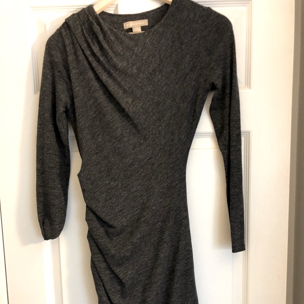 Long professional or formal Banana Republic Gray Dress - goes down to mid-calf